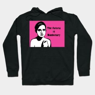 Political pop the future is non binary Hoodie